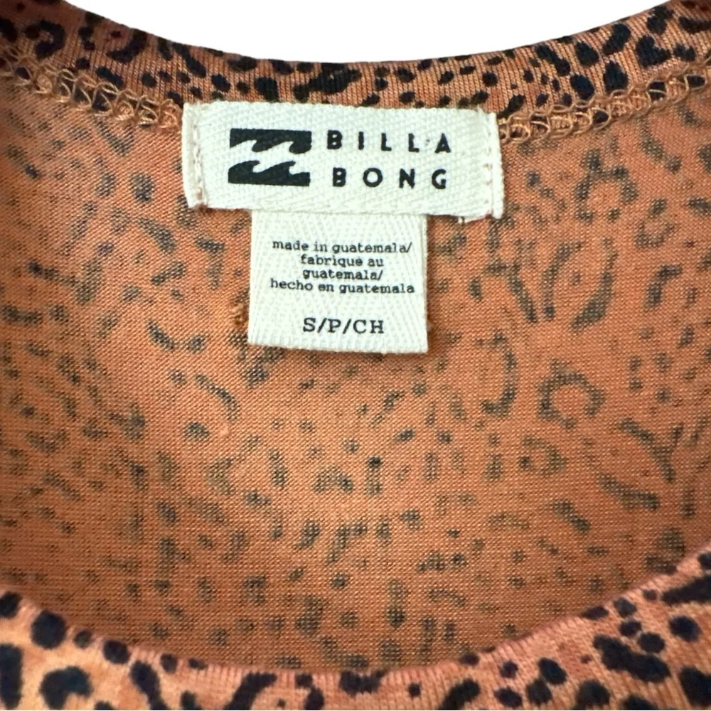 BILLABONG Cheetah Tomboy Tank Leopard Midi Dress Size Small New with Tag - Picture 3 of 7